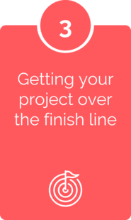 Getting your project over the finish line graphic